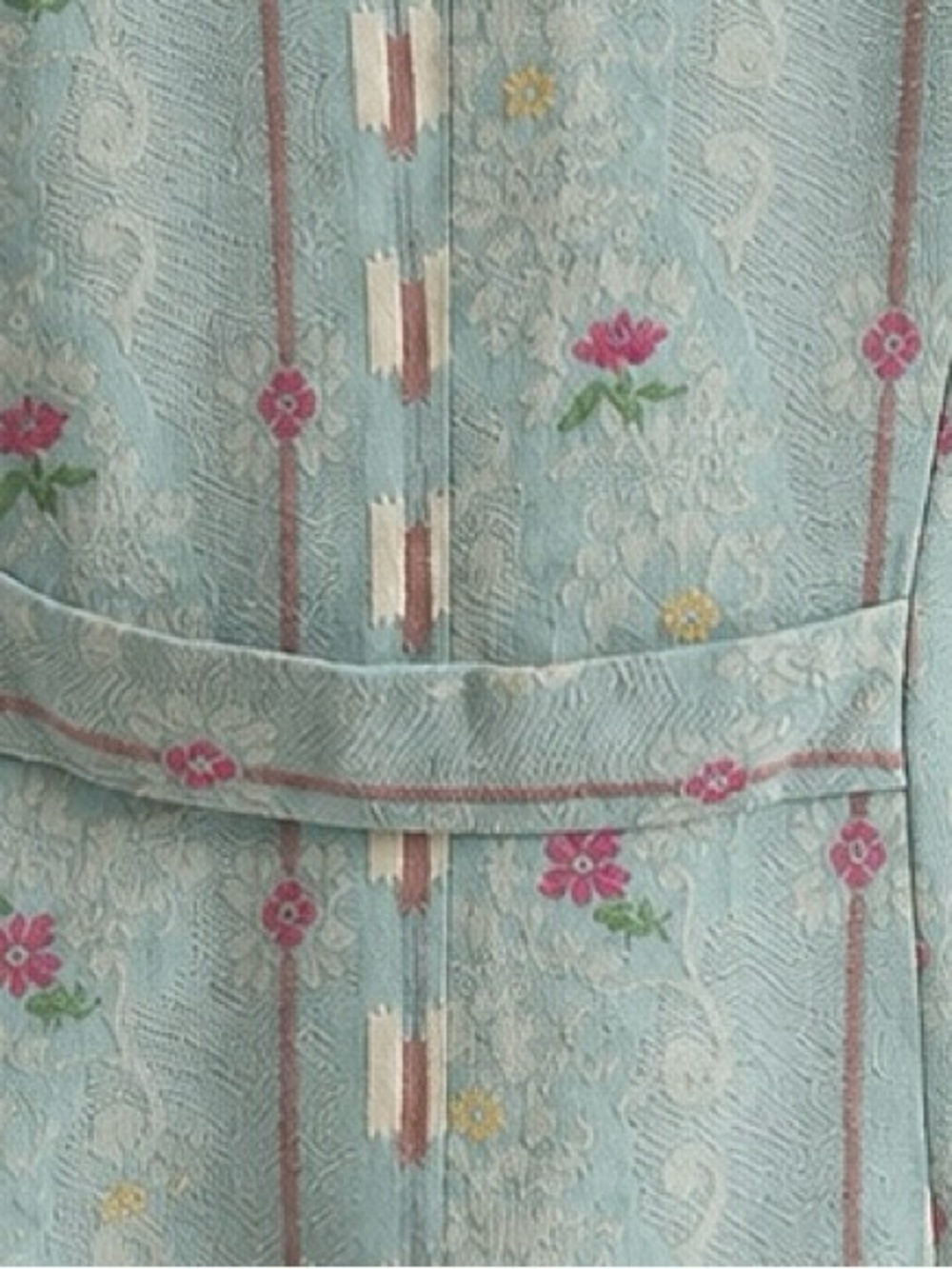 Vintage Sundance Turquoise embroidered Floral-Accented Stripe Blazer L - Picture 6 of 14